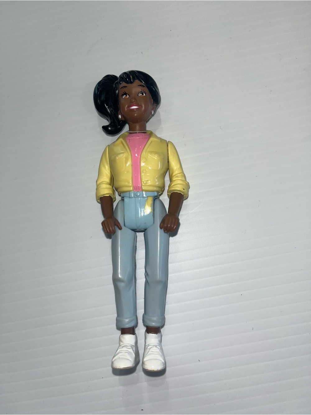 90’s Playskool Dollhouse African American Teen Older Sister Yellow Jacket HTF